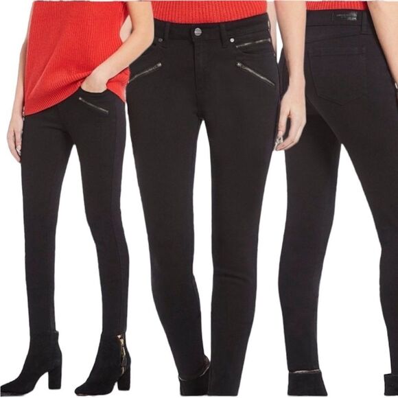 KENNETH COLE Women's Jess Skinny Mid-Rise Slim Fit Jeans Black Size 8 - Picture 2 of 16